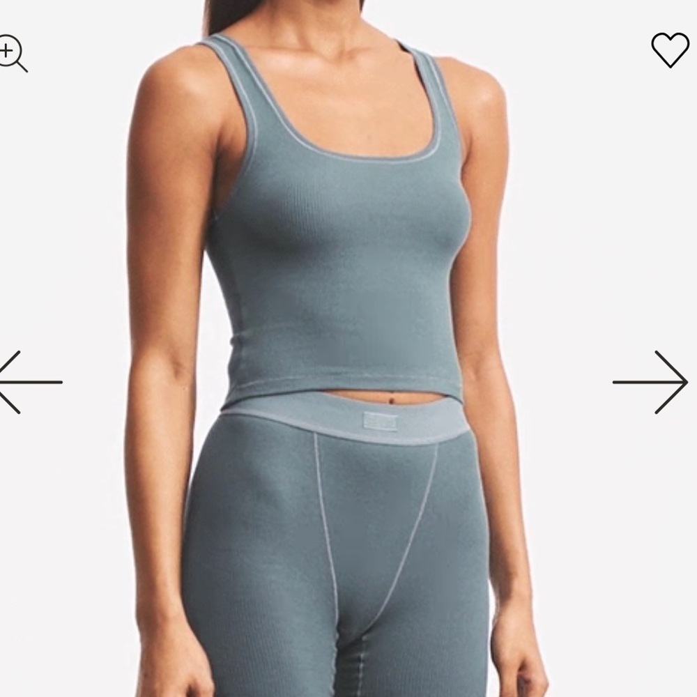 SKIMS Kyanite Cotton Rib Tank M